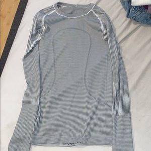 Lulu Lemon Striped Long Sleeved Workout Shirt